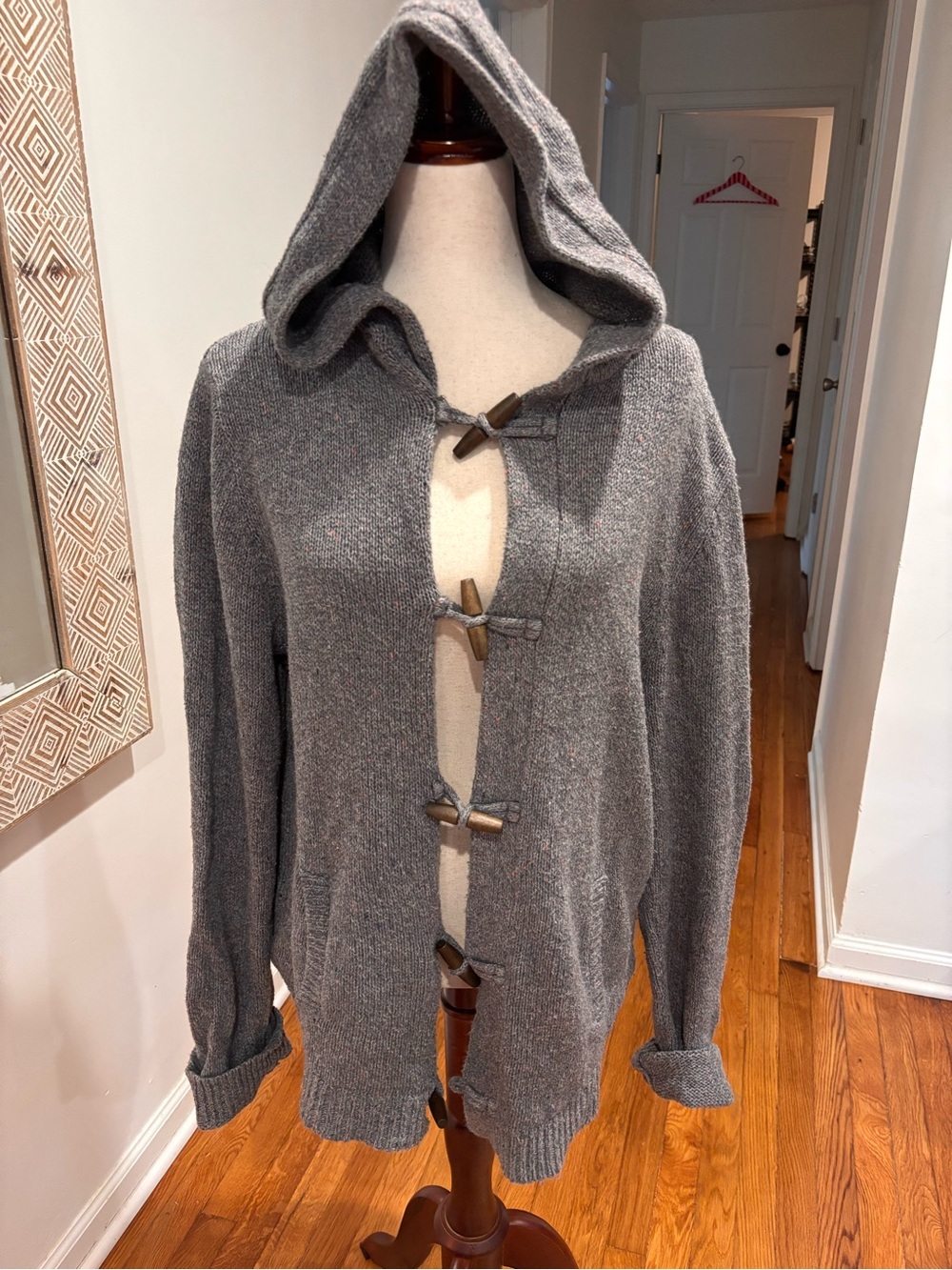 Hollister size Large Gray Sweater with Hood